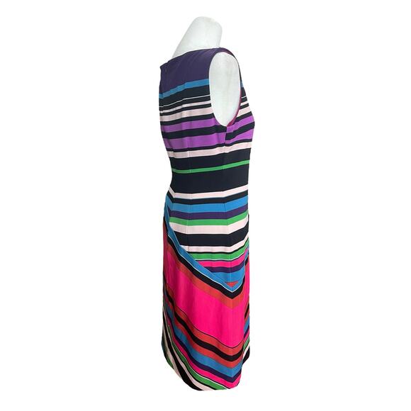 Muse Women's Sheath Dress Colorful Size 6 Knee Length Sleeveless Office Business - Picture 6 of 9